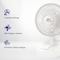 Proaira 6-inch Clip Desk Fan 2 in 1 w/Integrated Base, White DF6W - alternate 2